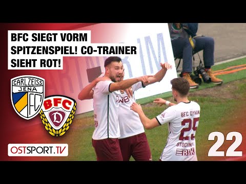 Sieg vorm Spitzenspiel! BFC-Co-Trainer sieht ROT! CZ Jena - BFC Dynamo | Regionalliga Nordost