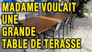 Comment FABRIQUER une GRANDE TABLE de JARDIN ou TERRASSE