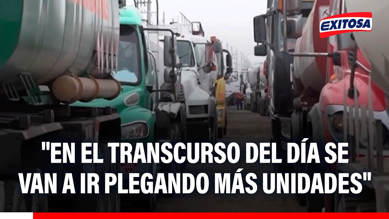 🔴🔵 El 30% de transportistas de carga pesada paralizaron durante las primeras horas del 12 de marzo