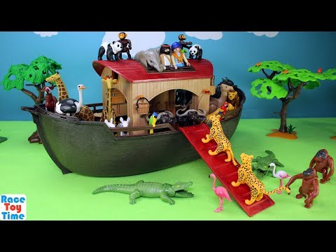 Playmobil Animals Ark Playset Build and Play - Toys Video for Kids Todllers