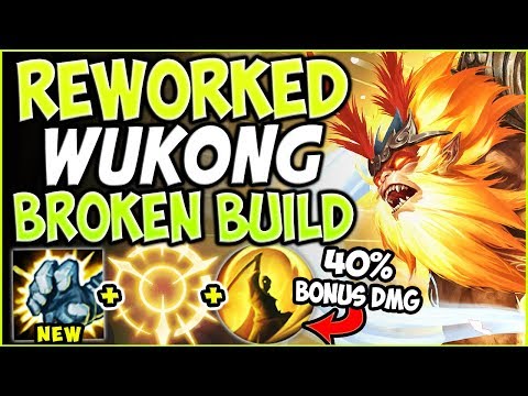 REWORKED WUKONG NEW BROKEN BUILD 🔥 40% BONUS DAMAGE? WAY TOO OP 🔥 TOP Wukong S9 League of Legends