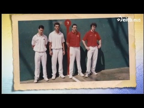 Primeros pasos de Irujo como pelotari en el club Oberena de Pamplona