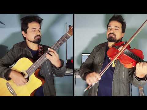 Asif hussain violinist Mera dil ye pukare recreated guitar & violin
