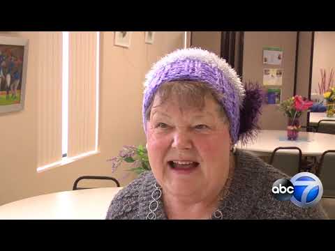 Seniors craft hats for cancer patients