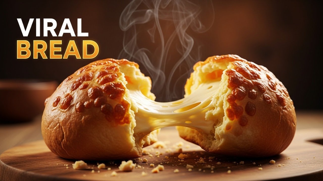 Five‑Ingredient No‑Knead Cheesy Bread