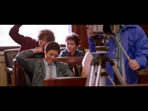 Trailer still of Donny and Todd speeding along the coast — the sweet spot for road anthems like Rush’s “Limelight”