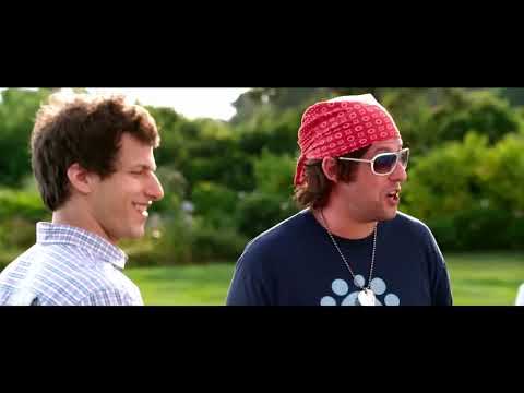 Official trailer still for That’s My Boy (2012): Donny and Todd on a chaotic Boston street, teasing the movie’s 80s-rock needle-drops and party vibe