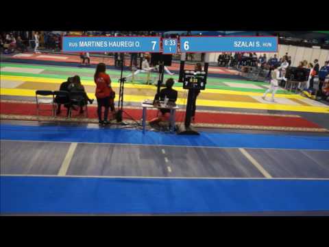 T32. SZALAI Szonja (HUN) - MARTINES HAUREGI Oksana (RUS). Foil women.