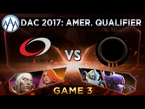compLexity vs Onyx Game 3 - DAC 2017 Americas Qualifier - @DakotaCox @FoggedDota