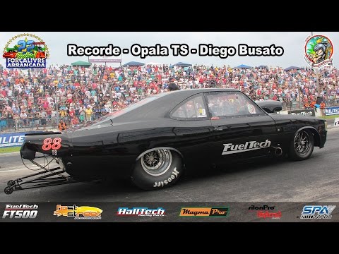 Opala V8 nitro Diego Busato - Recorde Traseira Super - 22º Festival Força Livre de Arrancada