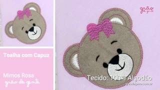 Toalha com Capuz Mimos Rosa | Ref: 54244