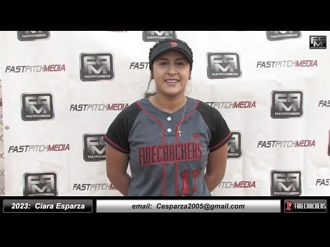 2023 Ciara Esparza 3.8 GPA, Athletic Pitcher & 3rd Base Softball Skills Video - Firecrackers DeLeon