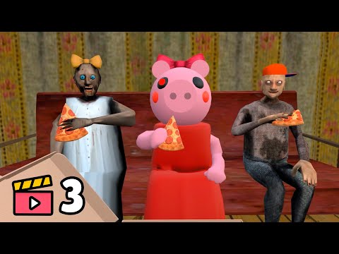 Granny vs Piggy vs Grandpa - funny horror school animation (Compilation #3)