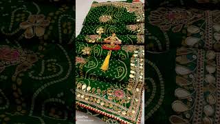 Bandhani with Heavy Gota Work Sarees #shorts #saree #trending