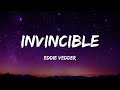 Eddie Vedder - Invincible (Lyrics)