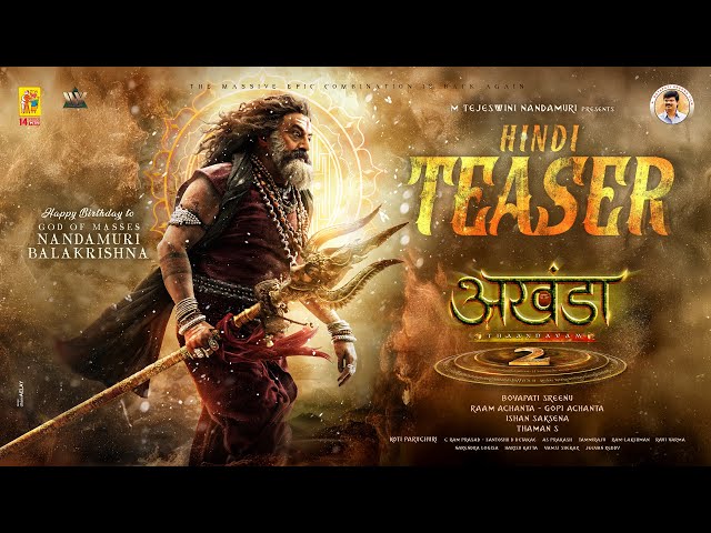 Akhanda 2 Official Teaser | Thaandavam Teaser ( HINDI ) | NBK | Boyapati Srinu | Thaman S