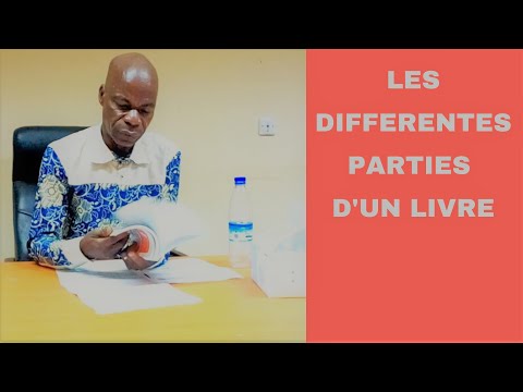 LES DIFFERENTES PARTIES D'UN LIVRE