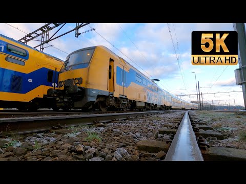 [5K] Train pick up from the yard: Amersfoort - Deventer - Zwolle CABVIEW HOLLAND DDZ 10jan 2021