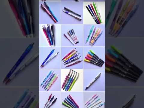 Mix colour plastic pens with branding, packaging type: 100 p...