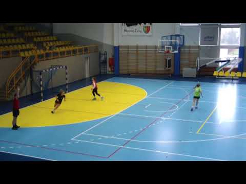 Mecz ligowy w kat  Juniorka młodsza 2001 i mł  Mts Żory Akademia Handball Ruch Chorzów 25 10 2017 cz