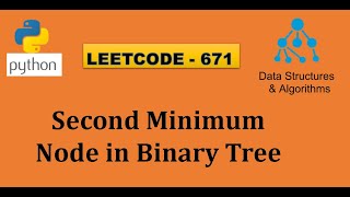 YouTube video 'Second Minimum Node In a Binary Tree | Leetcode 671'