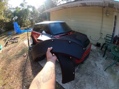 Cutting Front Fender Flares Mini Cooper
