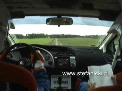 5 Rajd Lotos Baltic Cup 2009 onboard civic type r r3 Abram Crash