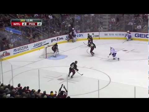 Oliver Ekman-Larsson drills Petteri Nokelainen