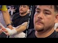 ANDY RUIZ JR LOOKS LASER FOCUSED JUST BEFORE LUIS ORTIZ FIGHT