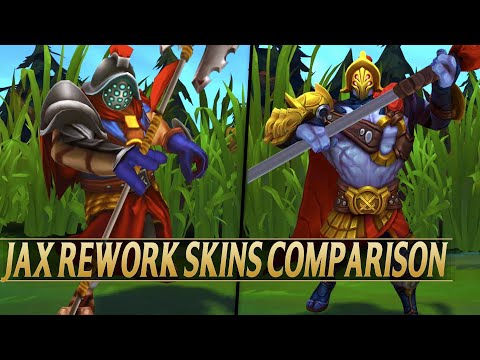 JAX VISUAL REWORK ALL SKINS COMPARISON - League of Legends
