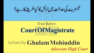 Trial before Magistrateمجسٹریٹ کی عدالت میں ٹرائل کا طریقہ کار
