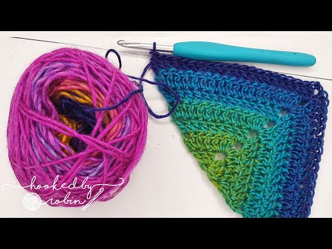 Crochet SOLID Granny Shawl Triangle Motif (Super Easy Beginners Tutorial!)