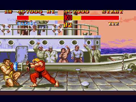 Street Fighter 2 - Balrog vs. Ken on Hardest Difficulty (Sega Genesis)