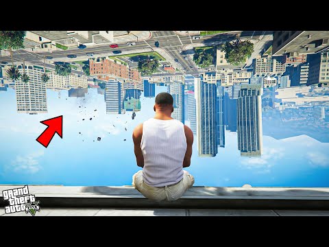 Franklin Surviving In The Flipped World in GTA 5 ! (GTA 5 Mods)