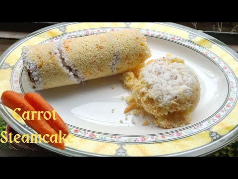 Soft,moist and naturally sweet Carrot steam cake|Paal Puttu |Easy and healthy recipe| Evening snack 