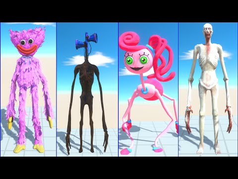 KISSY MISSY, MOMMY LONG LEGS VS SIRENHEAD AND SCP 096 - Animal Revolt Battle Simulator