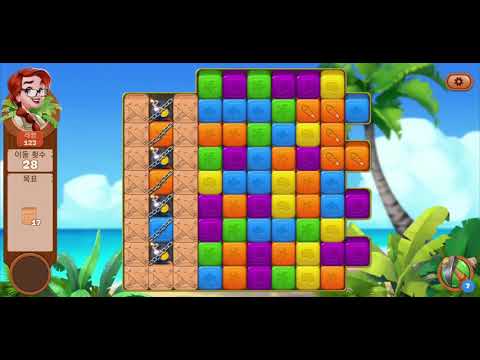 🏝 미스터리 아일랜드 : 모험의 시작 • level 123 •  no boosters • Lost Island Blast Adventure