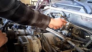 dodge durango 4.7l valve cover and harmonic balancer removal.