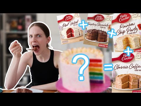 I mixed every Betty Crocker cake mix together to make the ultimate cake