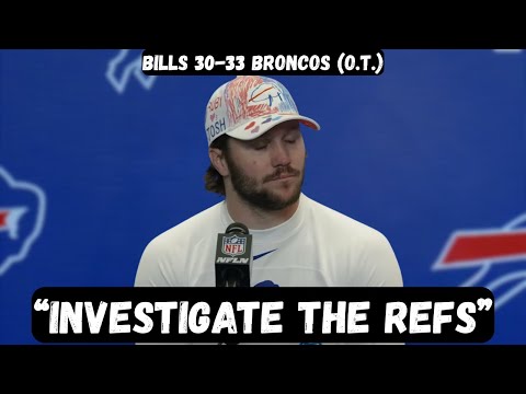 Josh Allen GOES OFF on the REFS after playoff exit - Post Game Press Conference - Bills vs Broncos