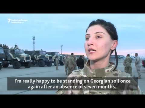 Returning Georgian Troops Honored For Saving U.S. Lives In Afghanistan