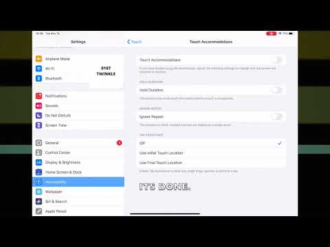 HOW TO ENABLE OR DISABLE TAP ASSISTANCE IN IPADOS 13.6 (IPAD)