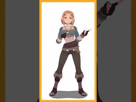 Zelda 3D Animation - Pokedance #shorts