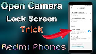 Open Camera in Lock Screen Hidden Trick || Open Camera without screen wake || Aafat Tech ||