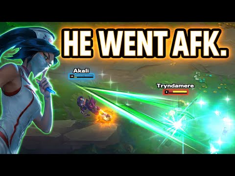 GM Akali OTP Explains How to Beat Tryndamere Top (He Went AFK)