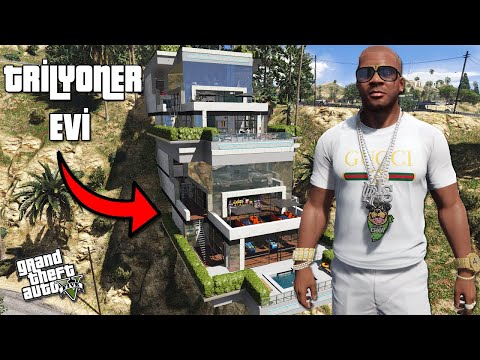 FRANKLIN TRİLYONER OLDU EVİNİ YENİLEDİ SÜPER ARABA ALDI - GTA 5 MODS