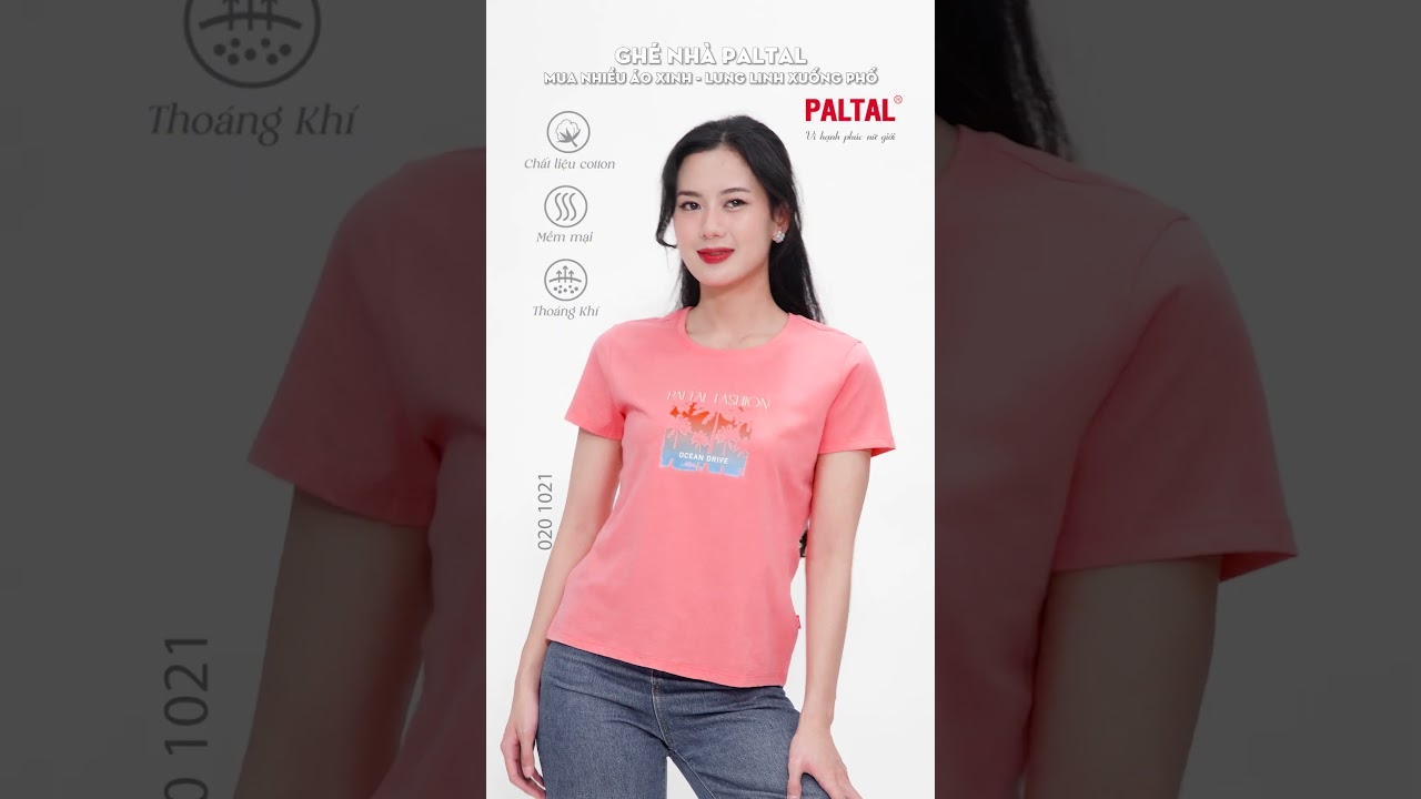 Áo thun nữ tay ngắn chất cotton siêu mát form suông 020p 1021