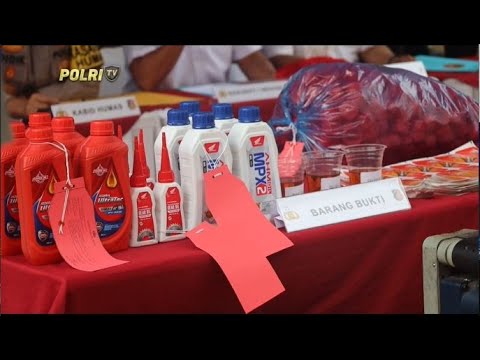POLDA BANTEN UNGKAP PRODUKSI OLI PALSU