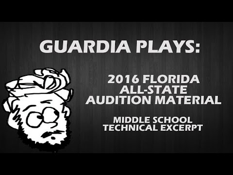 Guardia Plays: 2016 Florida All State Audition Euphonium - Middle School Technical Excerpt