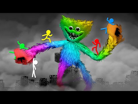 Stickman VS Minecraft: Rainbow Huggy Wuggy - AVM Shorts Animation
